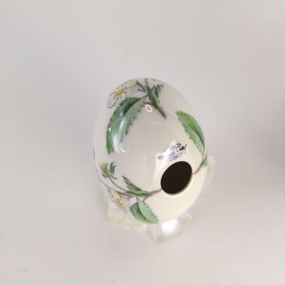 Vintage Easter Set Tin Bunny Basket w Hand Painted Eggs + The Egg Lady Porcelain - Picture 9 of 11